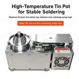 Benchtop Selective Solder System 1500W 5KG PCB Rework Station Lead-Free Solder Fountain PID Temp Control Through-Hole 110V
