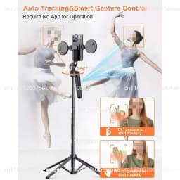 Video Blog Kit Face Tracking Tripod, Light Ray Microphone, Wireless Microphone, Remote Control