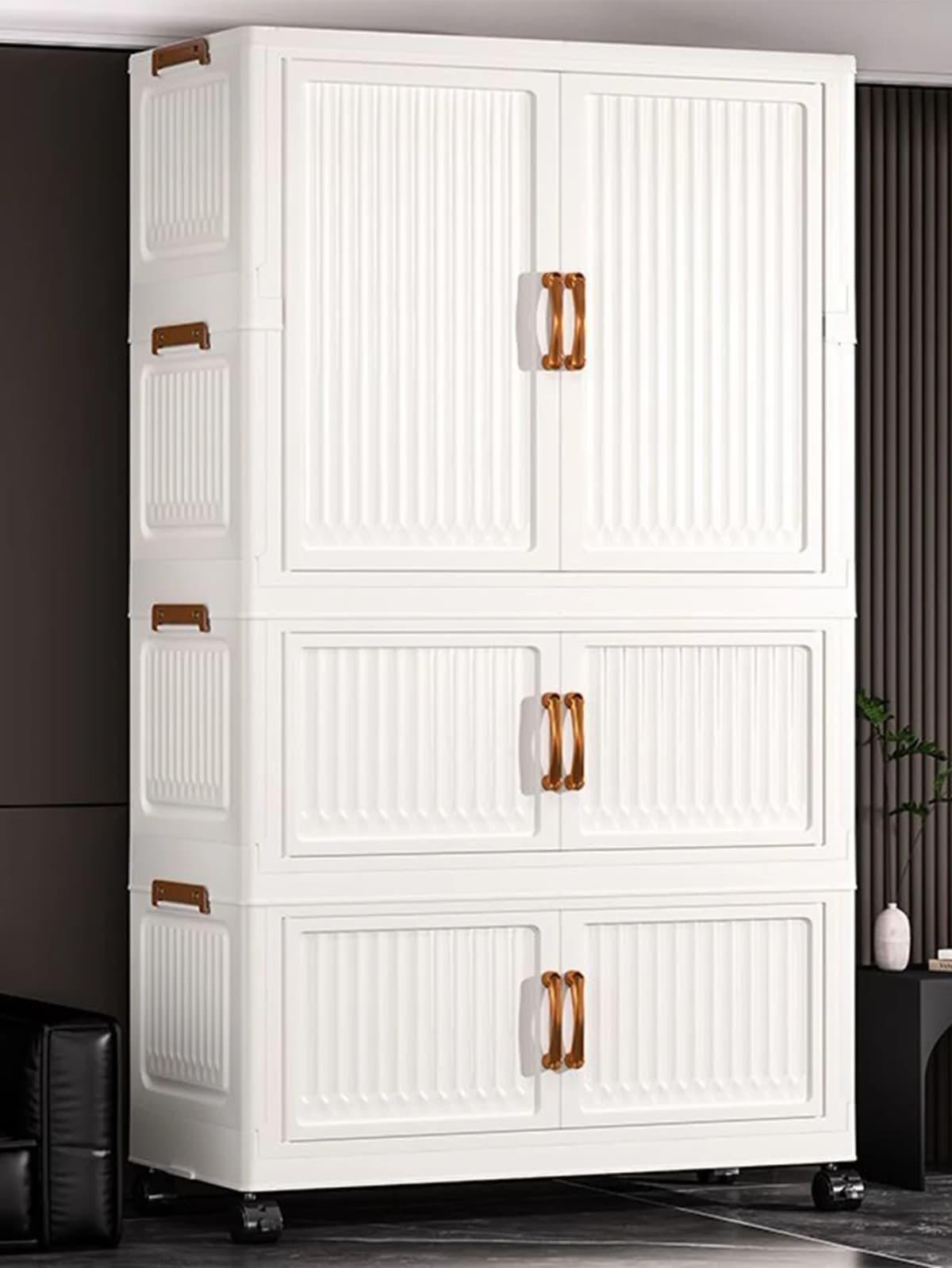 Installation Free Baby Wardrobe Foldableing Storage Cabinet Multi Layer Children's Small Wardrobe Home Clothes Storage Box Stora