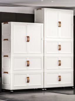 Installation Free Baby Wardrobe Foldableing Storage Cabinet Multi Layer Children's Small Wardrobe Home Clothes Storage Box Stora