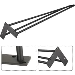 4PCS Black Metal Table Legs, Heavy-Duty Iron Support Feet for Coffee Table Desk Sofa TV Cabinet,Replacement Legs with Screws