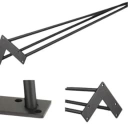 4PCS Black Metal Table Legs, Heavy-Duty Iron Support Feet for Coffee Table Desk Sofa TV Cabinet,Replacement Legs with Screws