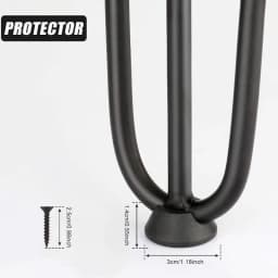 4PCS Black Metal Table Legs, Heavy-Duty Iron Support Feet for Coffee Table Desk Sofa TV Cabinet,Replacement Legs with Screws