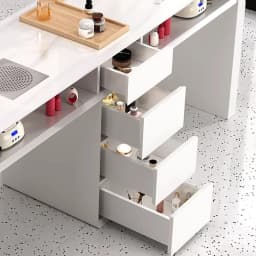 Luxury Classic Nail Table With Light Modern Marble Top Nordic Nail Desk European Aesthetic Table Manucure Nail Salon Furniture