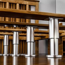 Heavy Duty Adjustable Furniture Legs - Tool-Free Height Adjustment (4.72" to 16.5" /12-42cm), Sturdy Metal Construction