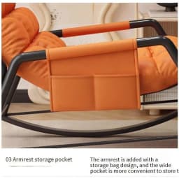Double Rocking Chair Adults Casual Sleeping for Home Use, Nap Lounge Chair Balcony Living Room Lazy Person Leisure Chair