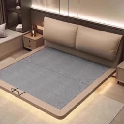 Modern Levitation Genuine Leather With Lamp Double Bed 2 People Full Size Bed Frame 150x200 180x200 Cm Beds Bedroom Furniture
