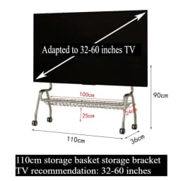 Home Nordic TV Stands Multifunctional Stainless Steel Rolling TV Stand with Storage for Various Spaces Living Room Furniture