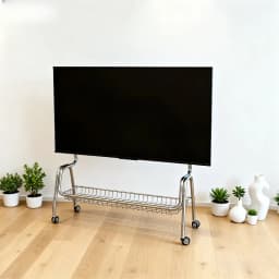 Home Nordic TV Stands Multifunctional Stainless Steel Rolling TV Stand with Storage for Various Spaces Living Room Furniture