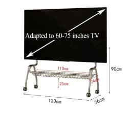 Home Nordic TV Stands Multifunctional Stainless Steel Rolling TV Stand with Storage for Various Spaces Living Room Furniture