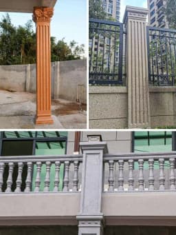 Roman Column Head Mold Gate Villa Wall Square Head Cap Cement Column Cap Square Decoration Press