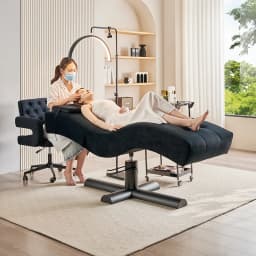 Japanese Head Spa Massage Table With Water Basin For Salon Hair Rinsing And Facial Hydrotherapy Beauty Treatment