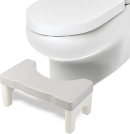 Home Bathroom Toilet Stool Thickened Footrest Squatting Aid Foot Step for Adults Kids and Pregnant Women Comfort Support