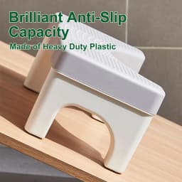 Home Bathroom Toilet Stool Thickened Footrest Squatting Aid Foot Step for Adults Kids and Pregnant Women Comfort Support