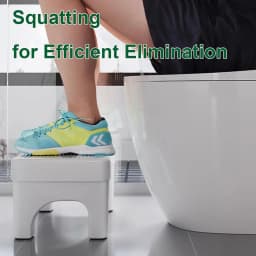 Home Bathroom Toilet Stool Thickened Footrest Squatting Aid Foot Step for Adults Kids and Pregnant Women Comfort Support