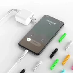 5/10/20/50pcs Cable Protector Silicon Data Cable Spiral Winder Wire Cord Organizer Cover For iPhone Phone USB Charger Cable Cord