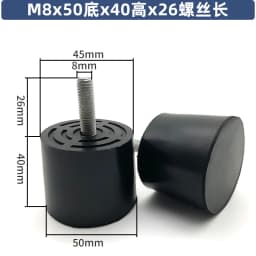 2-20Pcs Rubber Adjustable Feet Pad M6 M8 M10 With Screw Table Chair Balck Leveling Foot Pad Furniture Leg Anti-shock Protection