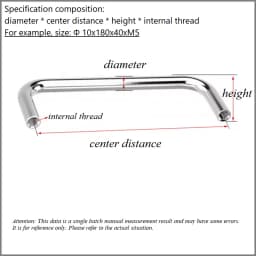 Stainless Steel U Type Door Handles Dresser Knobs Kitchen Cabinet Knobs Bolt Screw Handle Internal Thread Accessory