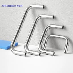 Stainless Steel U Type Door Handles Dresser Knobs Kitchen Cabinet Knobs Bolt Screw Handle Internal Thread Accessory