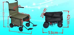Lightweight Foldable Electric Travel Mobility chair Detachable Battery Portable Luggage Cart For Senior Travel