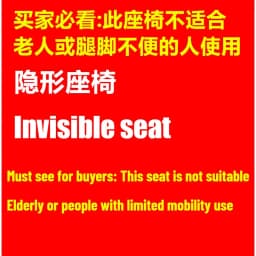 Wearable Invisible Chair Assisted Seat Made of High-Quality Stainless Steel Material