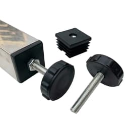 1-10Pcs Table Leg Plug With Nut and Adjustable Feet M8/M0x50/100mm Black Square/Round Furniture Rack Height Adjustable Foot Cup
