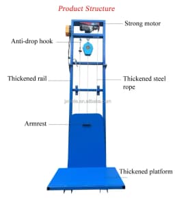 Professional Manufacturer Hydraulic Freight Lift Freight Lift Double Rail Freight Platform Lift