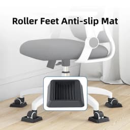 4pcs Office Chair Wheel Stopper Furniture Caster Hardwood Floor Protectors Anti Vibration Pad Chair Roller Feet Anti-slip Mat