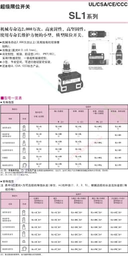 SL1-EK SL1-A SL1-B SL1-D SL1-H SL1-P New Original Limit Limited switch SL1-E SL1-B