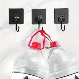 5-20 Pcs Self Adhesive Hooks Rotating Waterproof Strong Hook Holder Wall Door Storage Hanging Hooks Kitchen Bathroom Organizer