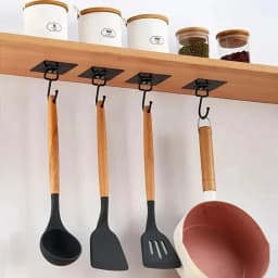 5-20 Pcs Self Adhesive Hooks Rotating Waterproof Strong Hook Holder Wall Door Storage Hanging Hooks Kitchen Bathroom Organizer