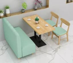 Cafe Coffee Shop Wood Wooden Restaurant Sofa Set Chair and Table Booth Seating Furniture for Coffee Shop