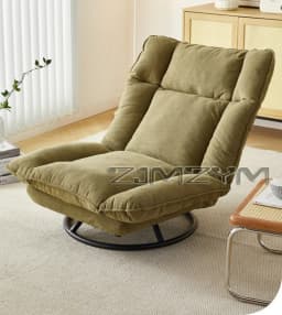 360° Rotation Fabric Rotating Sofa Chair for Living Room Balcony with Adjustable Backrest Lazy Sofa Leisure Chairs