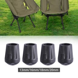 4x Chair Foot Covers Dampen Noise Rubber Non Slip Prevent Scratches Reusable Chair Pads for Fishing Garden Beach Camping Office