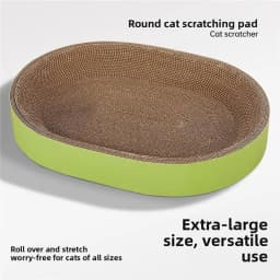 FTGT NEW , Shedding-Free Oval Cat Scratching Board with Integrated Cat Bed, Summer Cat Nest, and Scratching Pan Cats.