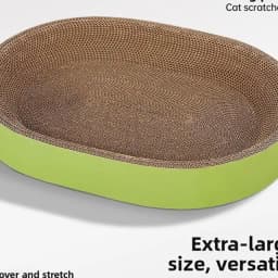 FTGT NEW , Shedding-Free Oval Cat Scratching Board with Integrated Cat Bed, Summer Cat Nest, and Scratching Pan Cats.