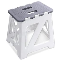 Foldable Step Stool,12.9" Tall Up to 300 Lb Sturdy Plastic Folding Step Stool, Portable Small, Compact Folding Stool