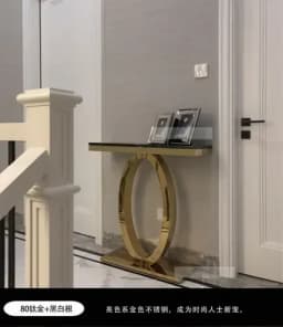 Entrance hall, entrance desk stainless steel wall table modern, simple  luxurious, and narrow aisle