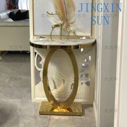 Entrance hall, entrance desk stainless steel wall table modern, simple  luxurious, and narrow aisle