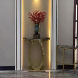 Entrance hall, entrance desk stainless steel wall table modern, simple  luxurious, and narrow aisle