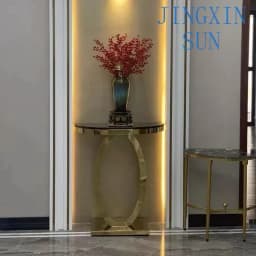 Entrance hall, entrance desk stainless steel wall table modern, simple  luxurious, and narrow aisle