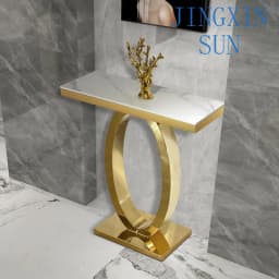Entrance hall, entrance desk stainless steel wall table modern, simple  luxurious, and narrow aisle