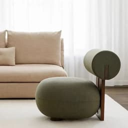 Household Nordic Solid Wood Single Sofa Chair Light Luxury Customizable Living Room Chair Simple Woolen Velvet Leisure Chair New