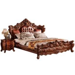 Beauty Simple Bed Leather Princess Adult Aesthetics Design Square Bed Queen Sleeping Modern Ergonomic Muebles Unique Furniture
