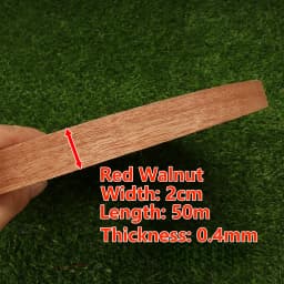 50m Roll Natural Wood Veneer Edge Banding (White Oak Red Oak Walnut Maple Cherry Sapele) for Furniture Panel Edging Repair
