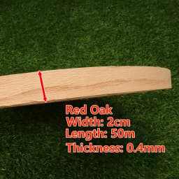 50m Roll Natural Wood Veneer Edge Banding (White Oak Red Oak Walnut Maple Cherry Sapele) for Furniture Panel Edging Repair