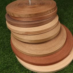 50m Roll Natural Wood Veneer Edge Banding (White Oak Red Oak Walnut Maple Cherry Sapele) for Furniture Panel Edging Repair