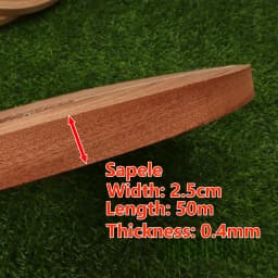 50m Roll Natural Wood Veneer Edge Banding (White Oak Red Oak Walnut Maple Cherry Sapele) for Furniture Panel Edging Repair