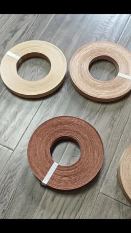 50m Roll Natural Wood Veneer Edge Banding (White Oak Red Oak Walnut Maple Cherry Sapele) for Furniture Panel Edging Repair