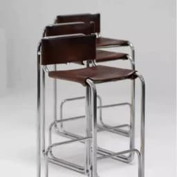 Nordic Light Luxury Bar Chair Home Stainless Steel High Chair Living Room Backrest Comfortable Dining Chairs